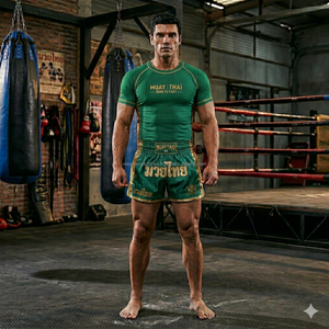 New Custom Men's <b>Knitted</b> Wrestling Set T-shirts+shorts Digital Print 2 Pcs Set 100% Polyester 150GSM Breathable International - Product Image 4