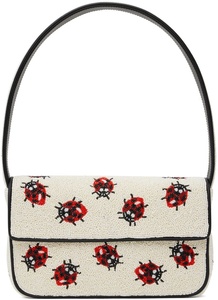 Hot Selling Midnight Botanical Elegant Crisp Green <b>White</b> Striped Pattern Premium Bead Eco-Friendly Evening Party <b>Shoulder</b> <b>Bags</b> - Product Image 4