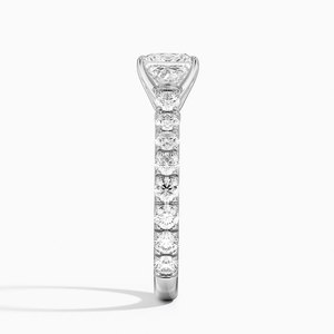 Anillo BOJ 0115 con Corte Princesa, Plata 925, Colección Luxe, Anillo Solitario con Engaste de Puntas, Diamante de 2ct, Color D, VVS1, Moissanita GRA - Product Image 3