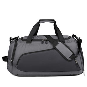 Premium Expandable Nylon Wheeled Travel Duffel Bag Heavy Duty Trolley <b>Suitcase</b> Zipper Compression <b>Straps</b> Custom Logo Print - Product Image 1