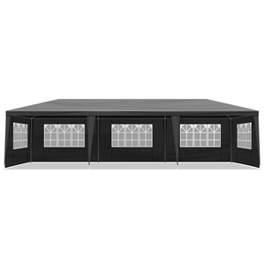 Black 10' X 30' Outdoor Wedding & Party <b>Tent</b> with 8 Removable Sidewalls Waterproof <b>Canopy</b> for Patio Weddings & Gatherings - Product Image 4
