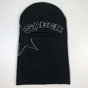 Custom Logo Printed Wholesale High Quality Full Face Sports Headwear Balaclava <b>One</b> Hole Design 100% Polyester Unisex <b>Black</b> - Product Image 4