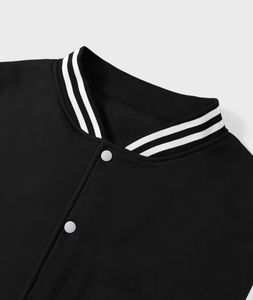 PROFIT SPORTS Veste universelle unisexe à col en V, coupe classique, noire et blanche, hiver, décontractée, réversible, respirante, coupe-vent, laine/cuir - Product Image 2