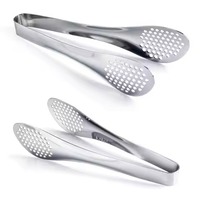 Pinces de service multifonctionnelles en acier inoxydable pour usage alimentaire, compatibles lave-vaisselle et four, 100 pièces, pour salade, pain, barbecue, dessert, buffet