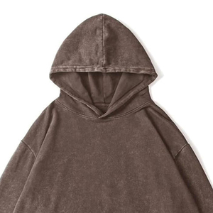 Sweat à capuche délavé pour homme à prix raisonnable, nouvelle mode, haute qualité, décontracté, couleur unie - Product Image 4