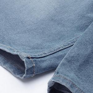 Shorts en jean OEM pour hommes – Nouvelle collection été – Qualité supérieure – Style décontracté urbain – Jean délavé clair – Respirant et confortable – Taille mi-haute - Product Image 5