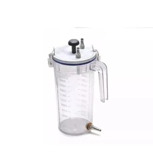 Recipiente de Acero Inoxidable XELTECH SURGICAL para Recolección de Grasa, Manual, Reutilizable, Autoclavable, 2000 ml, Soporte para Jarra de Liposucción, Injerto de Grasa - Product Image 1