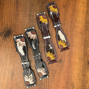 สายนาฬิกาหนังวัวตามสั่งแบบหรูหราสายนาฬิกาหนังวัวแบบเข็มปลดเร็วสายนาฬิกาเปลี่ยนสายหนังวัวทำมือ - Product Image 4