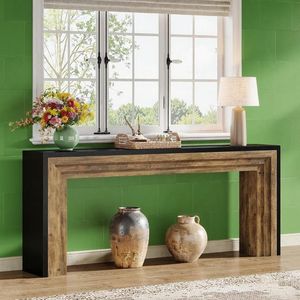 70.9 Inch Farmhouse Console <b>Table</b> Narrow Wooden <b>Sofa</b> <b>Table</b> for Living Room Behind the Couch - Product Image 5