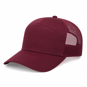Custom Woven Patch Fine Mesh Back Panel Foam Front Trucker <b>Cap</b> Canvas Front Panel For Adult Unisex <b>Caps</b> Wholesale OEM Label - Product Image 1