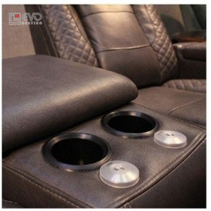 Luxury Home Cinema Seating with Adjustable Headrest Cup Holders and Soft Upholstery Ideal for Residential Theater Projects - Product Image 3