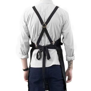 Wholesale 100% Genuine Leather Sleeveless Bib Kitchen Apron Durable Daily Use Premium Quality Customizable <b>Baking</b> Workwear - Product Image 5