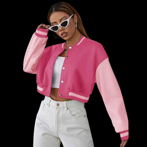 Chaqueta Varsity Premium OEM para Hombre, Estilo Urbano, con Mangas de Cuero y Forro Polar, Chaqueta de Invierno con Parches para Mujer - Product Image 1