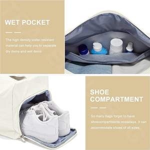 Sac de sport en tissu empilable écologique EOB avec compartiment à chaussures, grande capacité, sac de sport pour femmes, voyage - Product Image 4