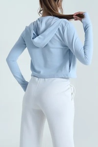 Ever <b>Women's</b> Plus Size Solid <b>Black</b> Waterproof Full-<b>Zip</b> <b>Hoodie</b> Autumn/Winter Casual Sweatshirt - Product Image 2