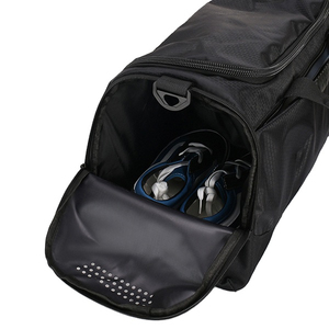 Bolsa de Lona Grande para Viaje, Bolsa Deportiva con Compartimento para Zapatos, Color Azul Oscuro - Product Image 5