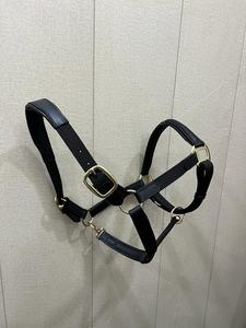 Cabestro de caballo personalizable DD, cómodo cuero negro y material mixto de nailon con accesorios SS/latón, conveniente para propietarios de caballos - Product Image 3