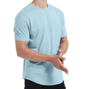 T-shirts pour hommes en coton 100% tricoté, coupe ample, manches courtes, respirants, personnalisables - Product Image 6
