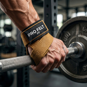 Correas de levantamiento de pesas de algodón 100% de alta resistencia para gimnasio, correas de muñeca para entrenamiento de fuerza, equipo de fitness, soporte para peso muerto - Product Image 3