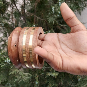 Brazaletes de Madera Tallada de Primera Calidad para Mujer en Estilo Étnico Clásico, Ligeros y Cómodos de Usar - Product Image 1
