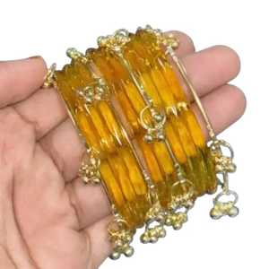 New Arrival Professional Handcrafted <b>Silver</b> Plated Pearl Jelly Ghungaro <b>Bangles</b> Churiyan Sets Trendy Indian Wedding - Product Image 1