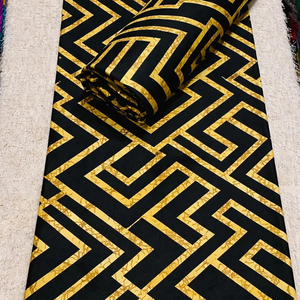 Tissu en Coton Imprimé Wax Africain Personnalisé pour la Confection de Vêtements, Options de Logo Personnalisé, Textile OEM Gaborone - Product Image 1