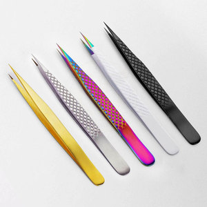 Pinzas Profesionales para Pestañas de Acero Inoxidable con Punta Serrada de 10 mm de Longitud, Uso Diario en Salón de Belleza, Servicio OEM, Logotipo Personalizado, Duraderas - Product Image 6