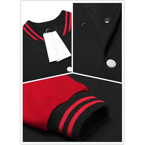 Chaqueta Varsity de Lana para Hombre, Mangas de Mezcla de Algodón, Botones a Presión, Estilo Letterman, Clásica, Retro, Gruesa, para Invierno, Estilo Universitario - Product Image 5