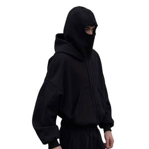 Sweat à capuche personnalisé à coupe masquée, épaules tombantes, style vintage, uni, délavé à l'acide, coupe intégrale, grande taille, 100% coton molletonné - Product Image 3