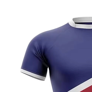 Camiseta de Rugby de Manga Corta de Verano con Etiqueta Privada Personalizada en Color Sólido 100% Poliéster en Grandes Cantidades con Servicio OEM ODM - Product Image 5