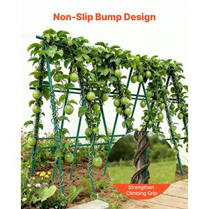 Piquets de jardin en métal recouverts de plastique de 82,68 pouces, lot de 25, supports de jardin à extrémité pointue pour plantes, filet non inclus - Product Image 5
