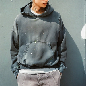 Sudaderas con Capucha de Algodón 100% de Alto Gramaje, Estilo Vintage Lavado y Desgastado, con Efecto Descolorido por el Sol, para Hombre y Mujer, de Gran Venta - Product Image 1