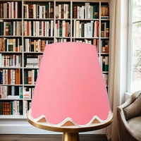 Abat-jour rigide en tissu de style pétoncle fait à la main au meilleur prix pour la décoration intérieure-Options colorées