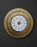 Jam Dinding Kayu Buatan Tangan Desain Art Deco Gerakan Quartz Jam Dinding Dekoratif Senyap untuk Ruang Tamu
