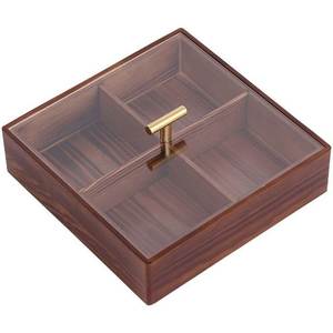Organisateur de rangement en bois moderne et durable avec poignée - Portable pour cuisine, salle de bain, bureau et table - Product Image 6