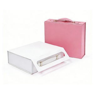 Boîte en carton magnétique pliable personnalisable avec poignée, gaufrage, nouveau design, économie de fret - Product Image 6