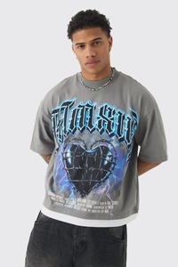 Camiseta Oversize de Algodón Pesado para Hombre, Estilo Urbano Holgado con Hombros Caídos, Moda de Verano - Product Image 2