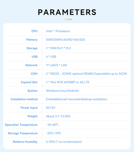 Monitor Capacitivo Industriale da 7/8/10.1/13.3 Pollici, PC Panel Industriale Montabile a Parete, Sistema Windows 7/8/10, SSD da 32G/128G - Product Image 6