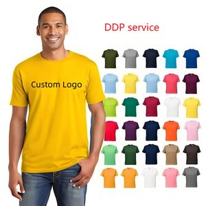 T-shirts pour hommes 100% coton respirant à séchage rapide, couleur unie, logo personnalisé, coupe classique, tissu jersey, personnalisable - Product Image 3