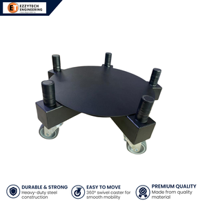 Heavy Duty Industrial Steel Platform Drum Dolly with Lockable Wheels Portable Design for Drum & Tank <b>Transport</b> - Product Image 1