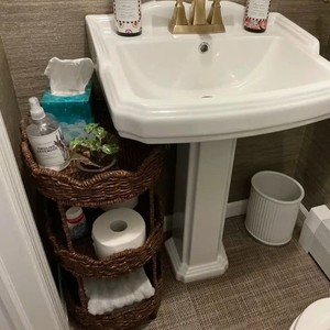 Wholesale High Quality Handcrafted 3-Tier Scalloped Seagrass Woven Storage Rack Suitable for Baby Nursery & Bathroom Organizer - Product Image 5