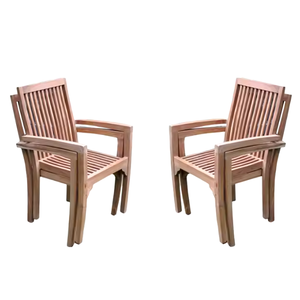 <b>GARDEN</b> TEAK <b>WOOD</b> <b>CHAIR</b> STACKING MADE IN INDONESIA - Product Image 1