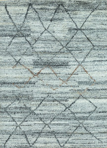 Tapis Jaipur Rugs PKPL-07 noué à la main en polyester gris glacier/bleu marine rectangulaire - Product Image 2