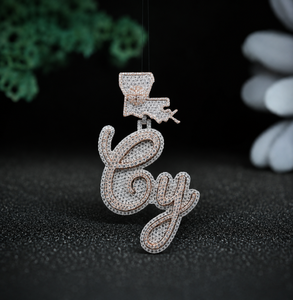 Custom Louisiana State Name VVS Moissanite Rose Gold Plated 925 Sterling Silver Iced Personalized Free <b>Rope</b> Pendant Necklace - Product Image 5