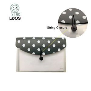 Tùy chỉnh OEM khuyến mại văn phòng văn phòng phẩm A4 Kích thước Polka Dot tập tin PP nhựa giữ thư mục - Product Image 3