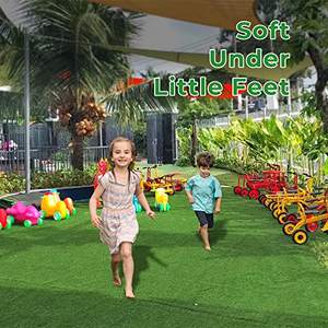 Tapis d'herbe de football de football artificiel de haute qualité de 50mm couleur verte naturelle article chaud modèle HF-5013D1600 - Product Image 6