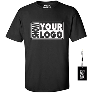 Etiquetas Interiores Personalizadas y Tarjetas con su Logotipo, Camiseta de Algodón Personalizada para Hombre, Camisetas Lisas para Hombre con Impresión Personalizada - Product Image 1