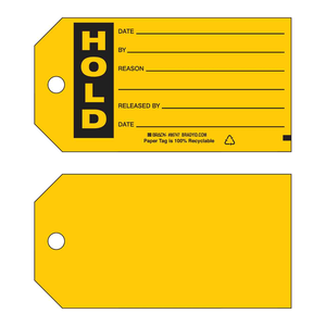 Étiquette de production flexible Brady HOLD, durable, haute visibilité, pour l'étiquetage des équipements de fabrication - Product Image 3