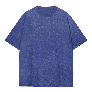 T-shirt formel pour homme 100% coton, lavage à l'acide, couleur unie, 220 GSM, coupe classique, personnalisable, haute qualité, vente en gros - Product Image 6