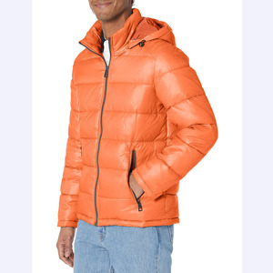 Custom Unisex <b>Winter</b> Outdoor Puffer Jacket Stand Collar 100% Nylon Bubble Canvas Fabric Fashionable Cotton-Filled Patchwork <b>Coat</b> - Product Image 1
